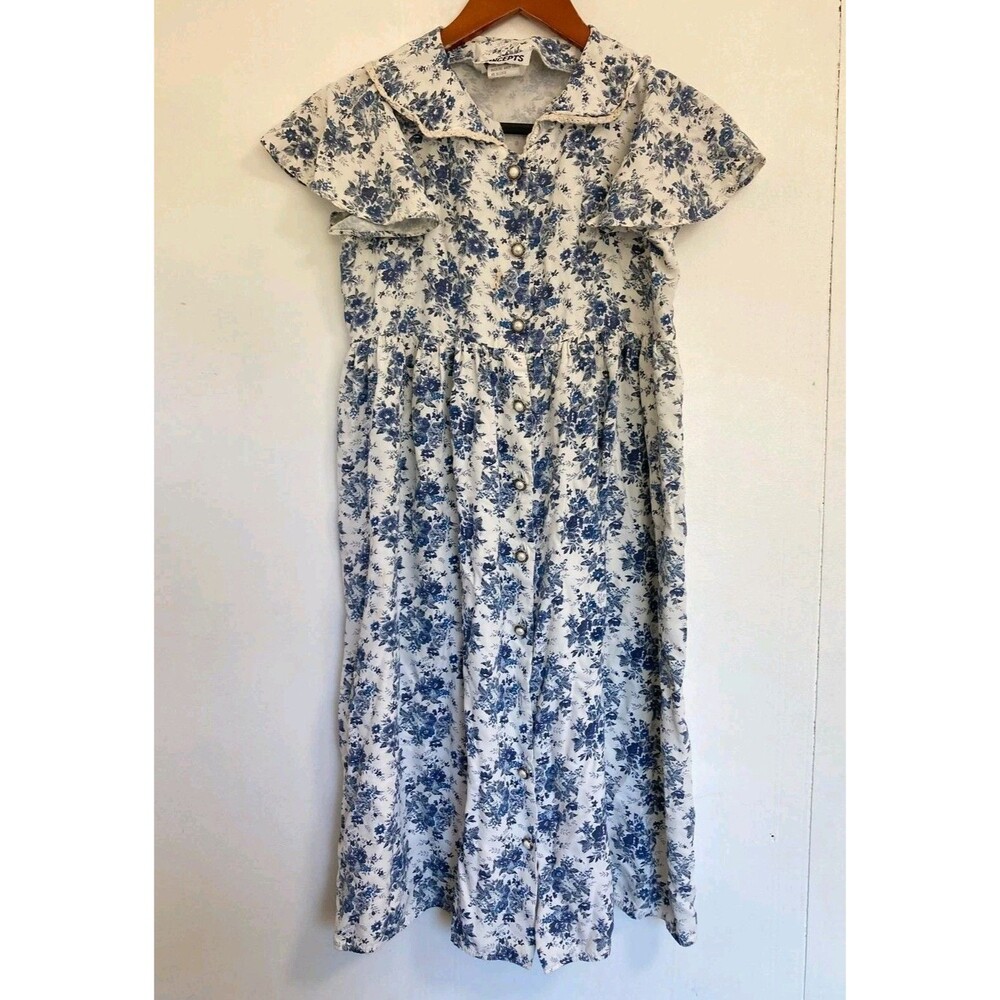 VTG California Concepts Dress Womens 14 Floral Boho Y2K Cottagecore Granola